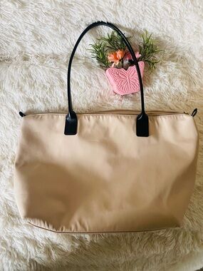 Lola & Sophie Beige Tote with Black Handles